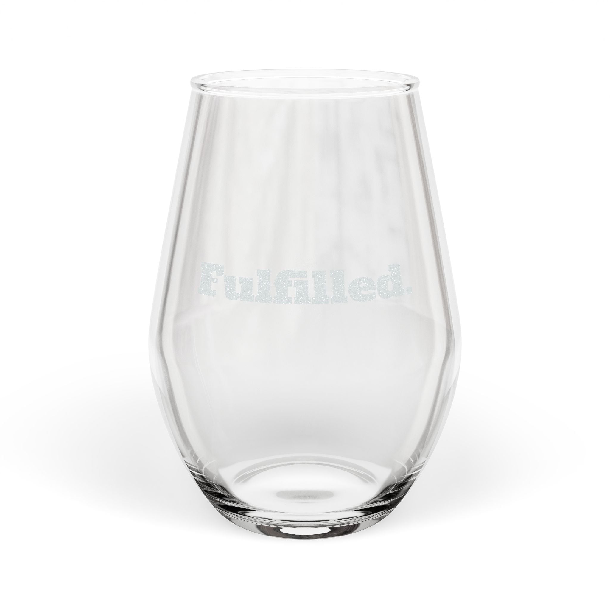 Engraved 11.5oz Stemless Wine Glass — Personalized Anniversary & Gift Glassware