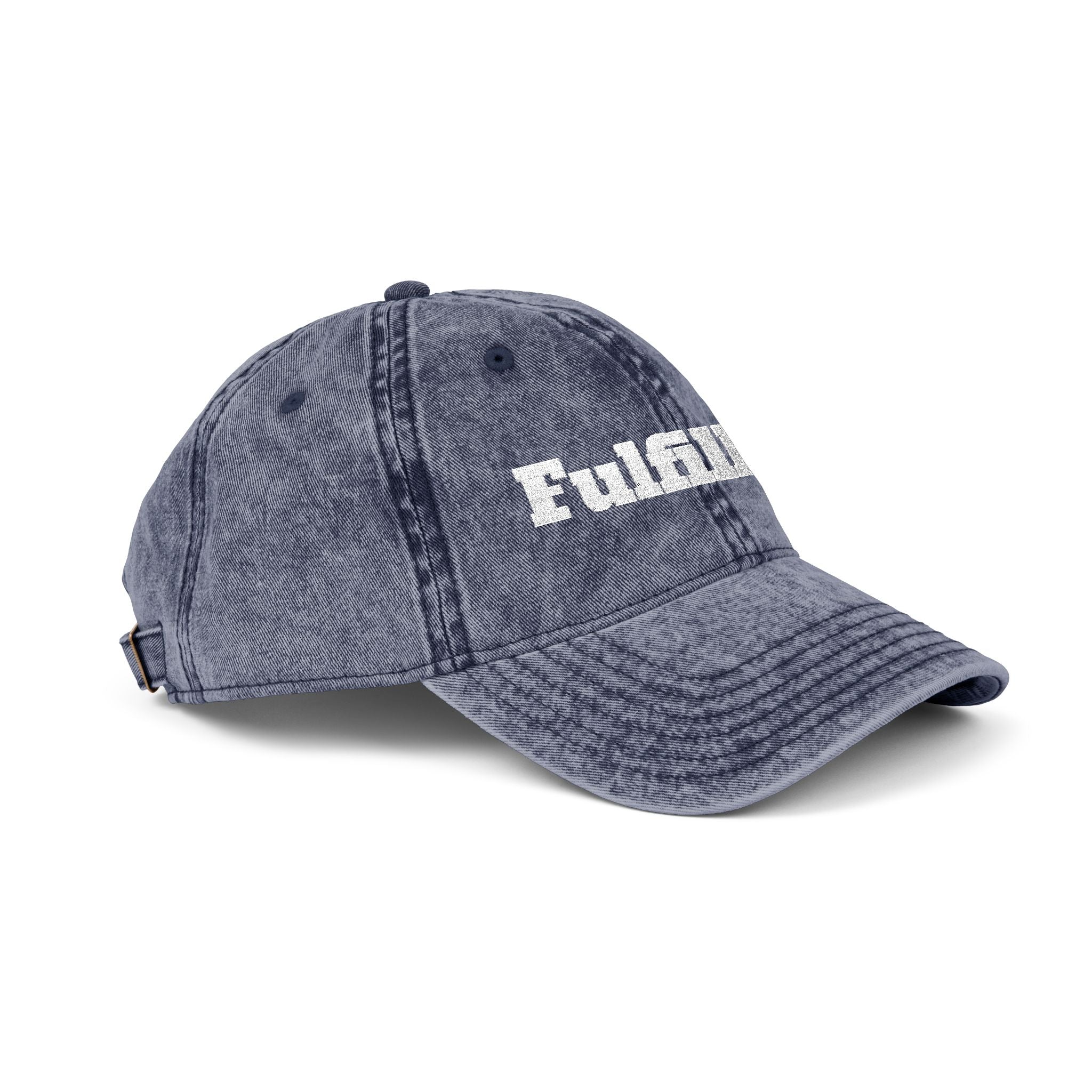 Fulfilled Embroidered Vintage Cap - Distressed Red Dad Hat