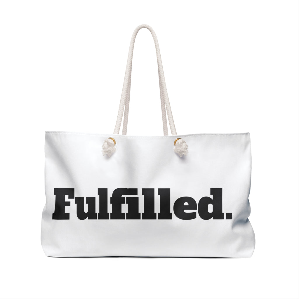 Fulfilled. Weekender Bag — Minimalist Travel Tote for Weekend Getaways