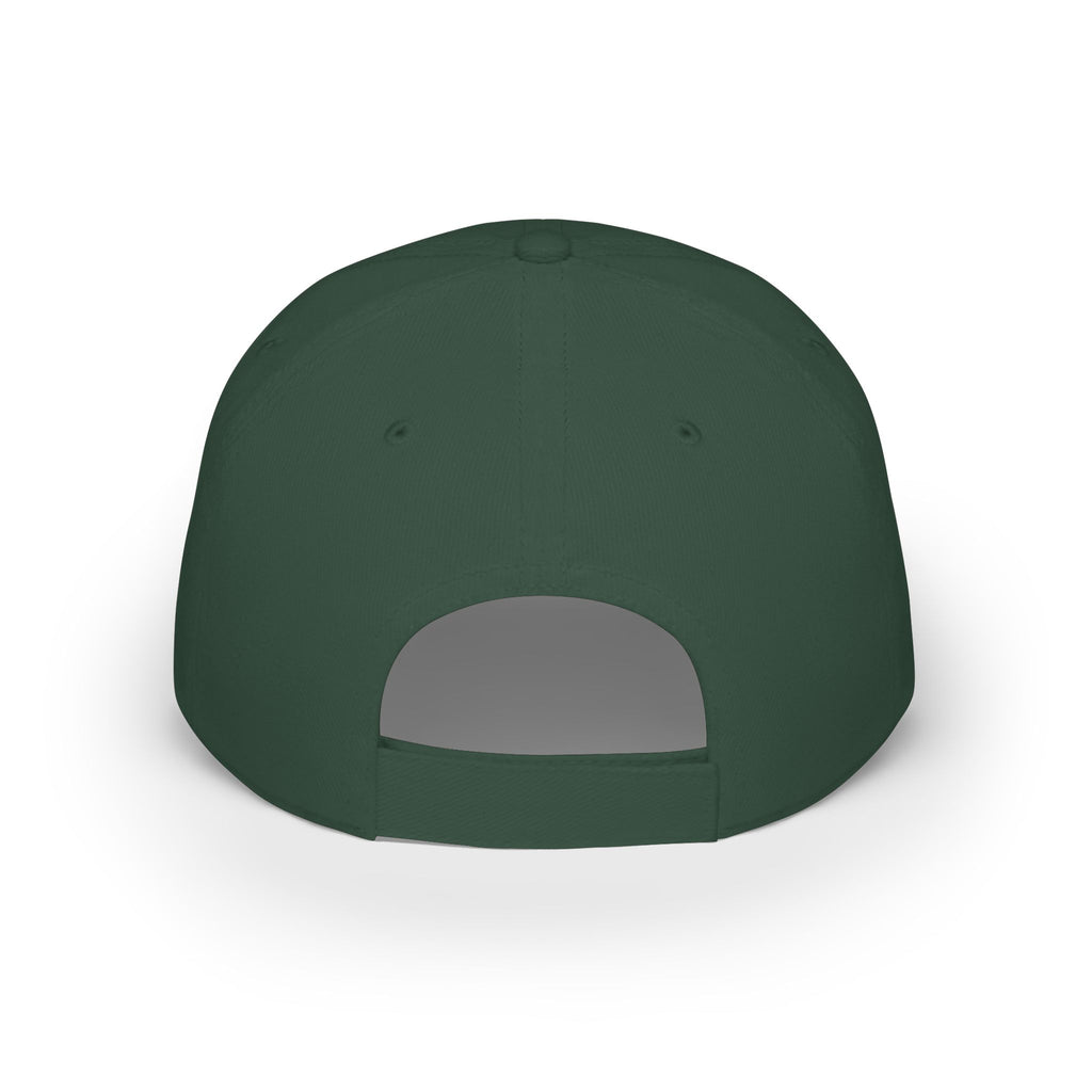 Fulfilled Baseball Cap — Red Low Profile Dad Hat with "Fulfilled." Embroidery