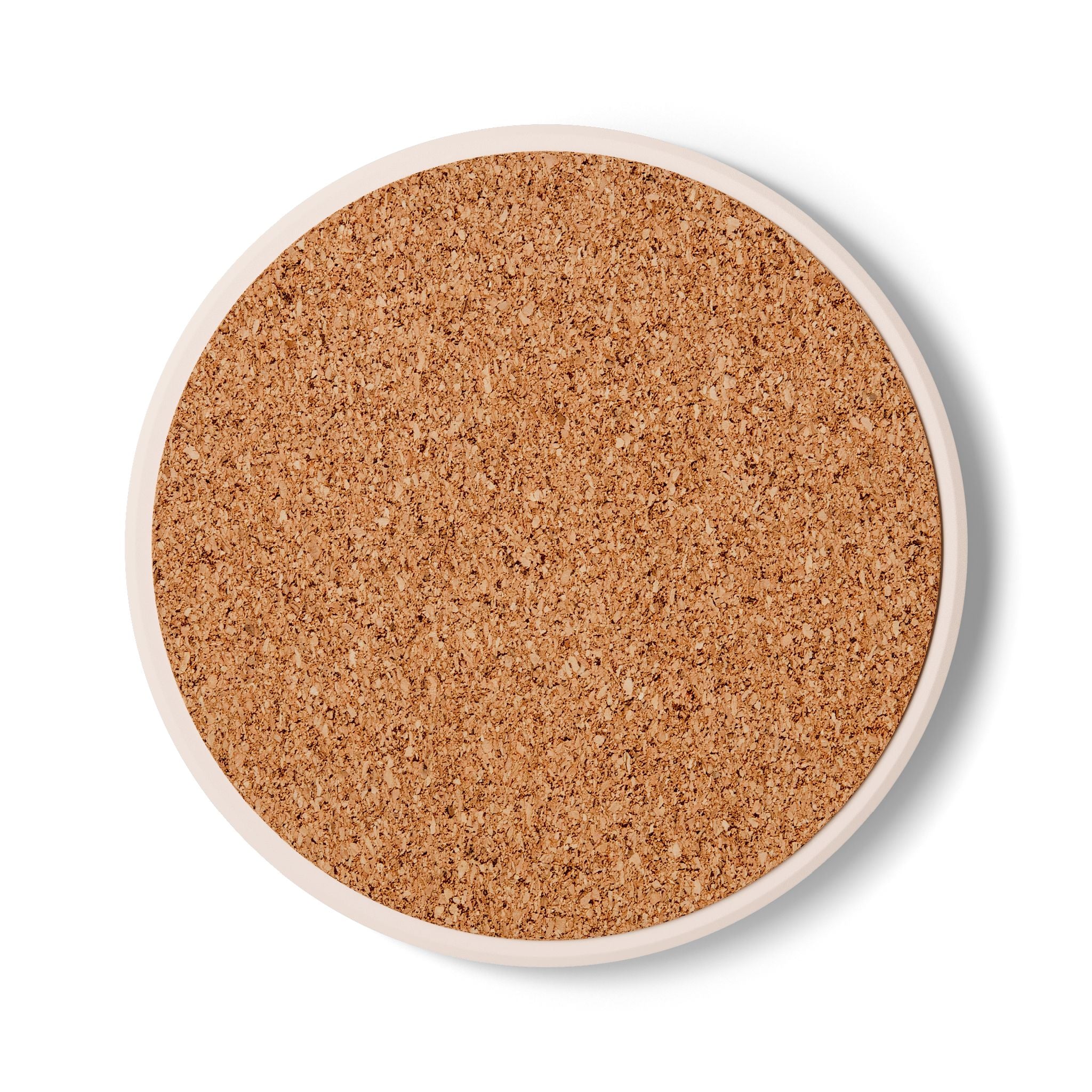 Fulfilled. Ceramic Coaster — Minimal Motivational Drink Coaster for Home & Office