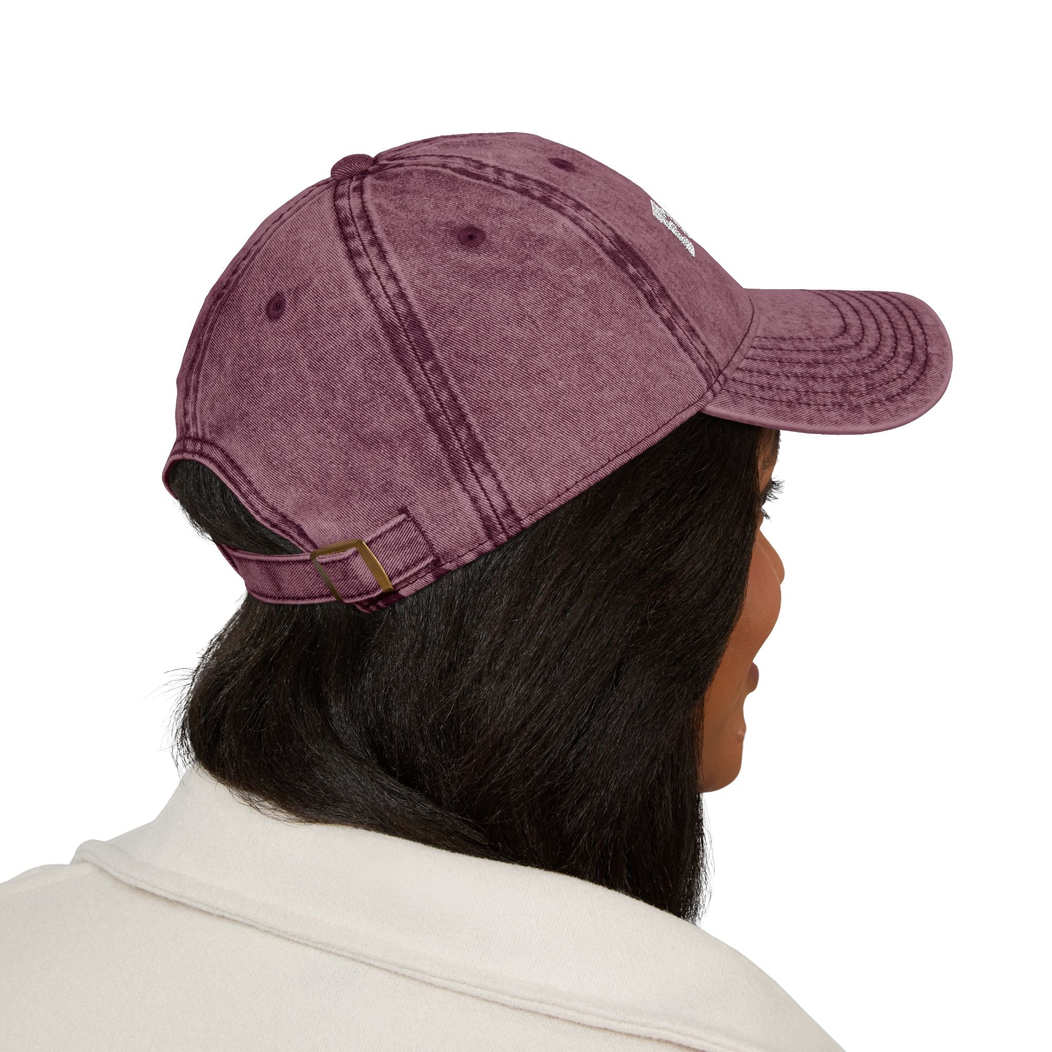 Fulfilled Embroidered Vintage Cap - Distressed Red Dad Hat