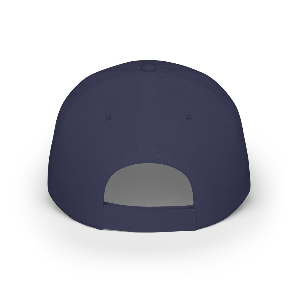 Fulfilled Baseball Cap — Red Low Profile Dad Hat with "Fulfilled." Embroidery
