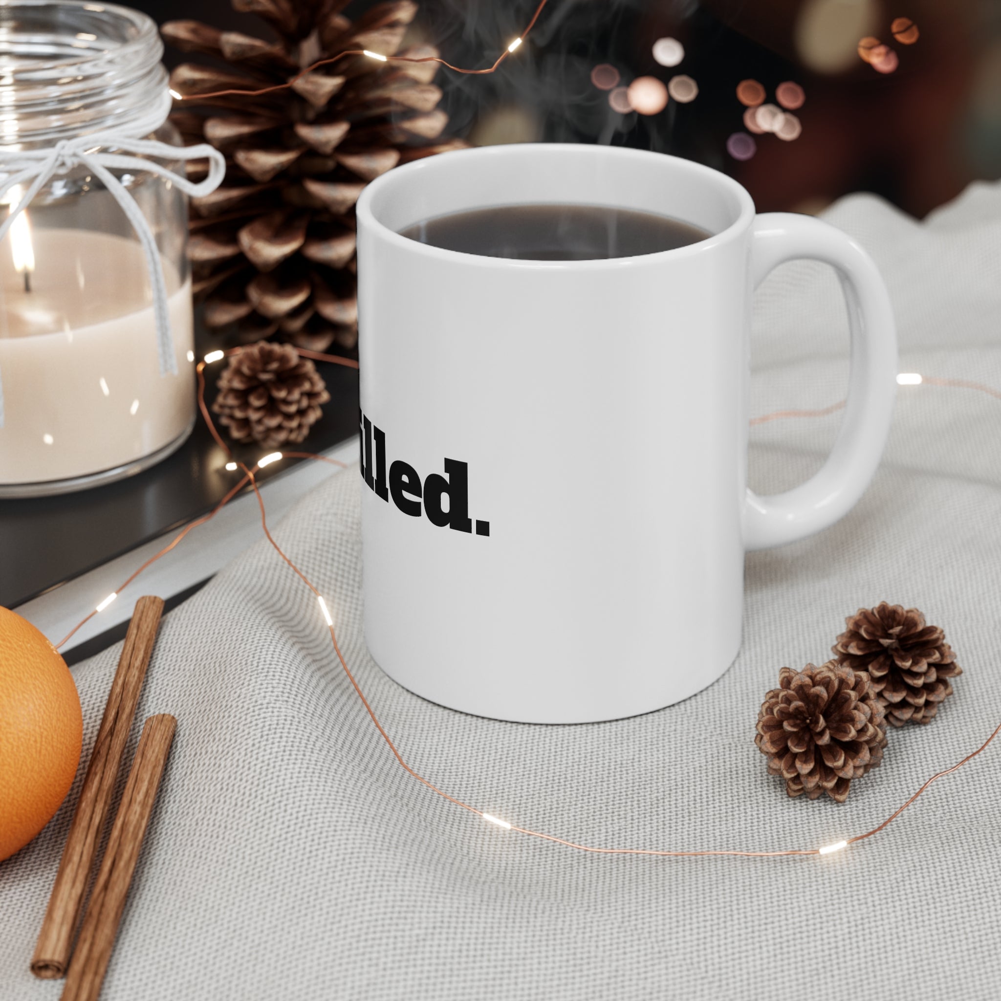 Fulfilled. Coffee Mug — Minimalist Inspirational Ceramic Mug (11oz)