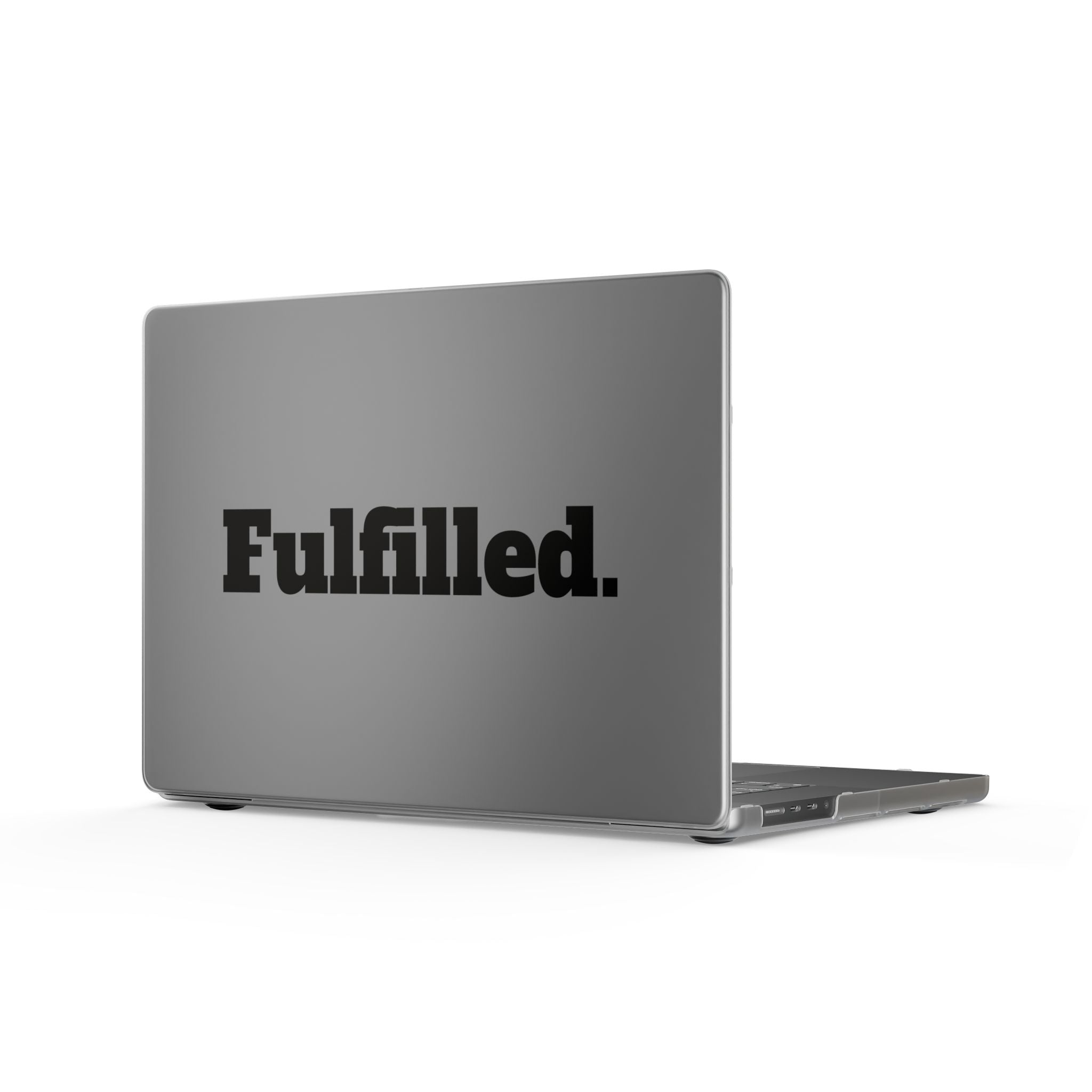 Fulfilled. Matte MacBook Case — Minimal Typographic Laptop Cover