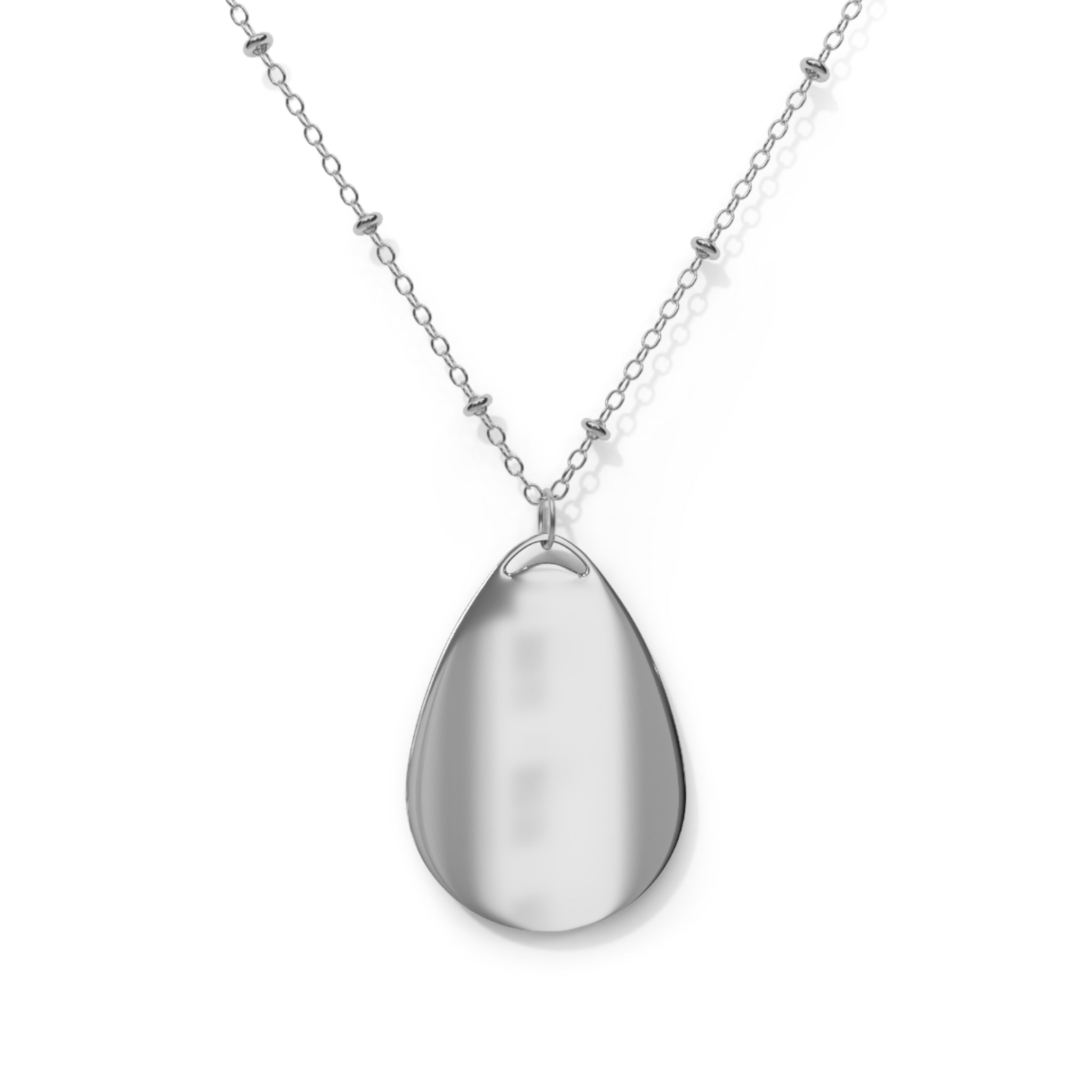 Fulfilled. Oval Pendant Necklace — Inspirational Minimalist Jewelry