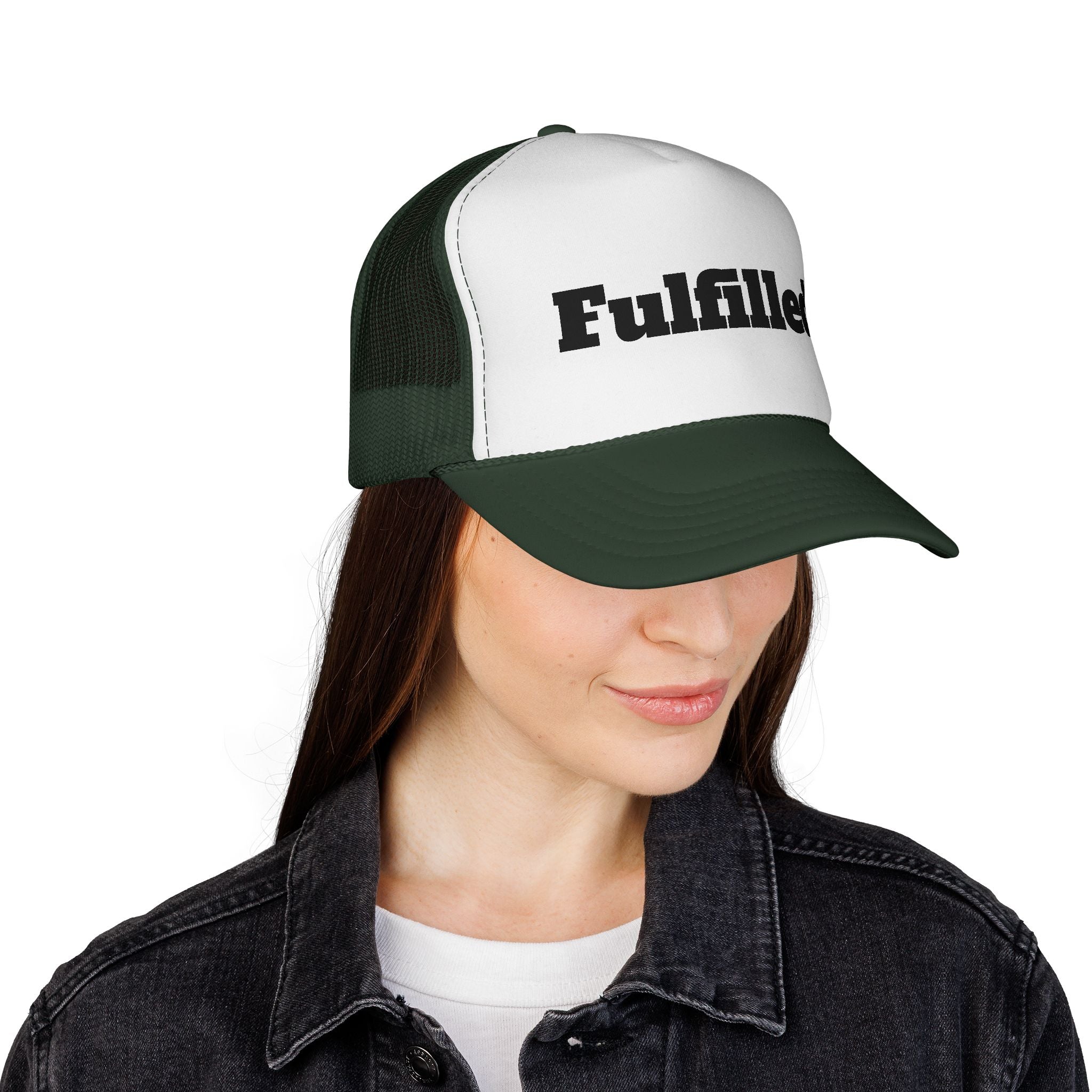 Fulfilled. Trucker Cap — Motivational Mesh Snapback Hat