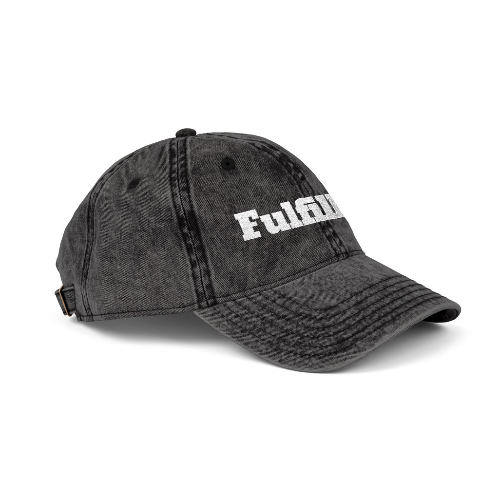 Fulfilled Embroidered Vintage Cap - Distressed Red Dad Hat