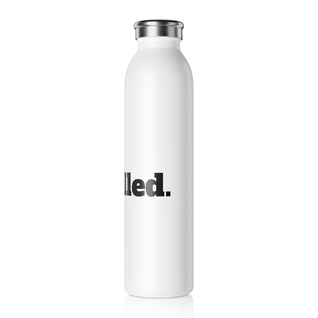 Slim Water Bottle — Bold 'Fulfill' Minimalist Stainless Steel Bottle