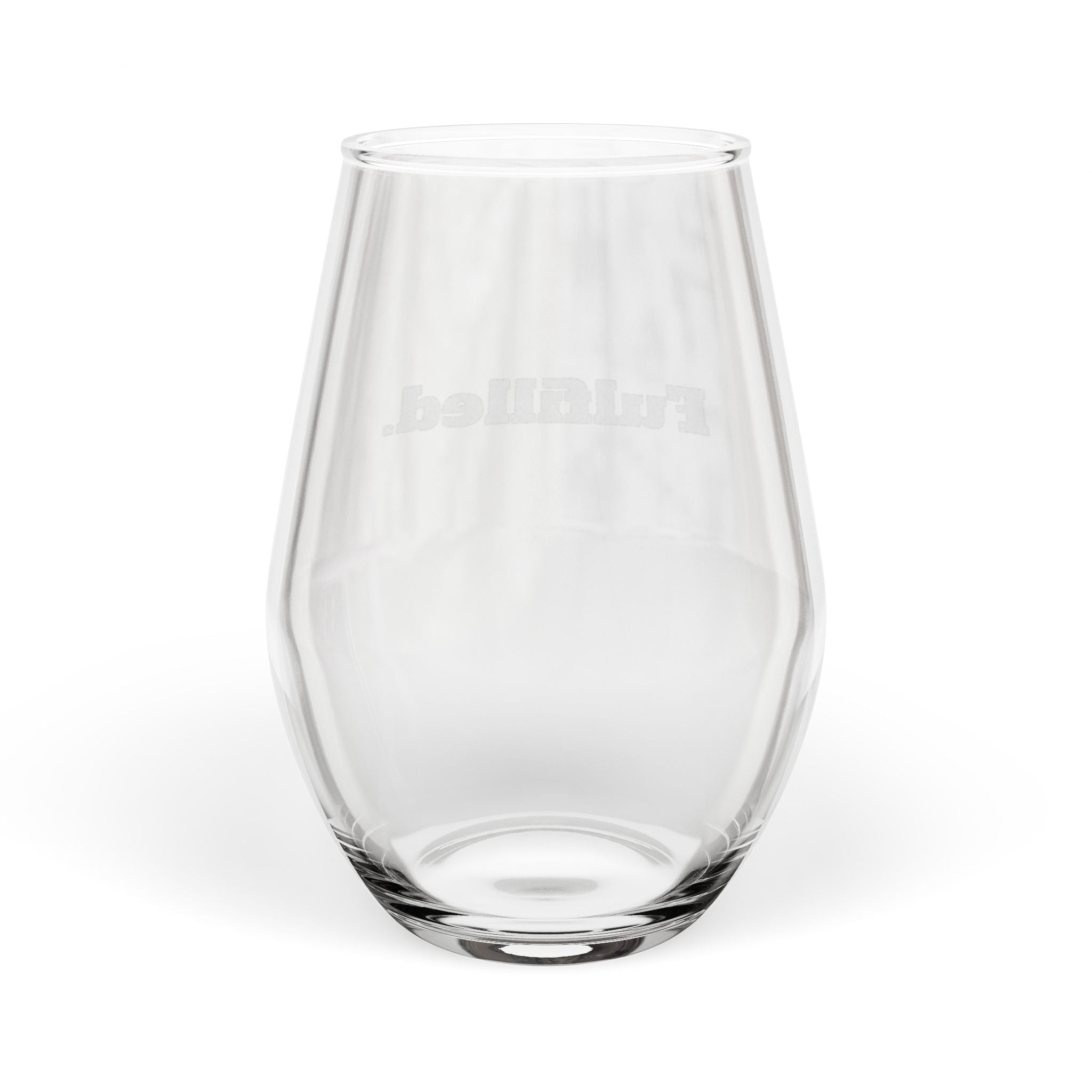 Engraved 11.5oz Stemless Wine Glass — Personalized Anniversary & Gift Glassware
