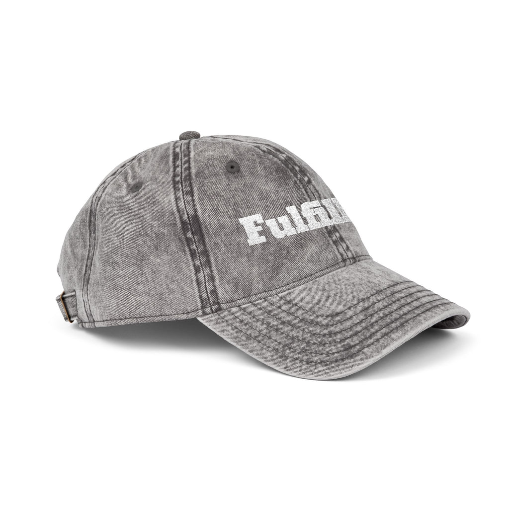 Fulfilled Embroidered Vintage Cap - Distressed Red Dad Hat