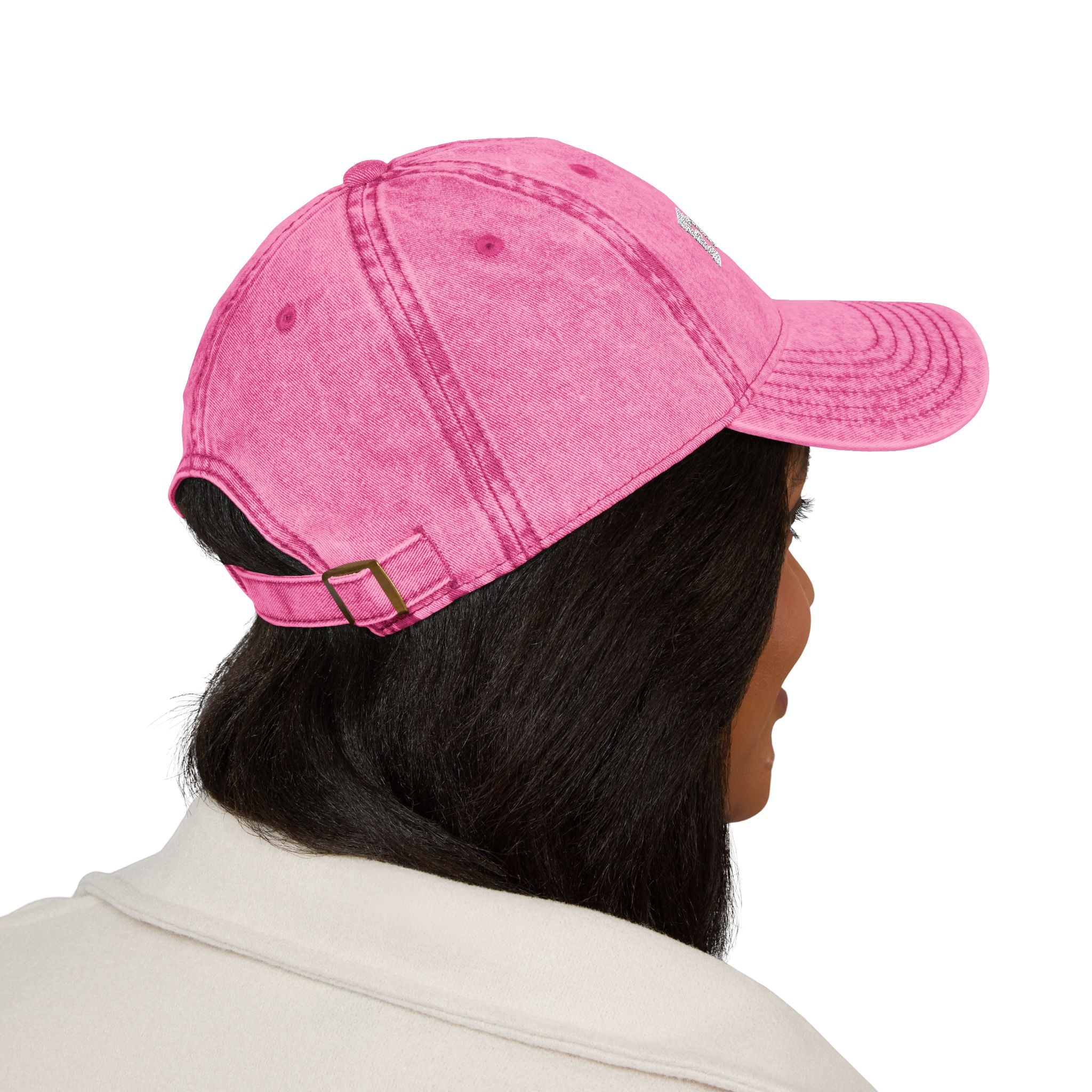 Fulfilled Embroidered Vintage Cap - Distressed Red Dad Hat