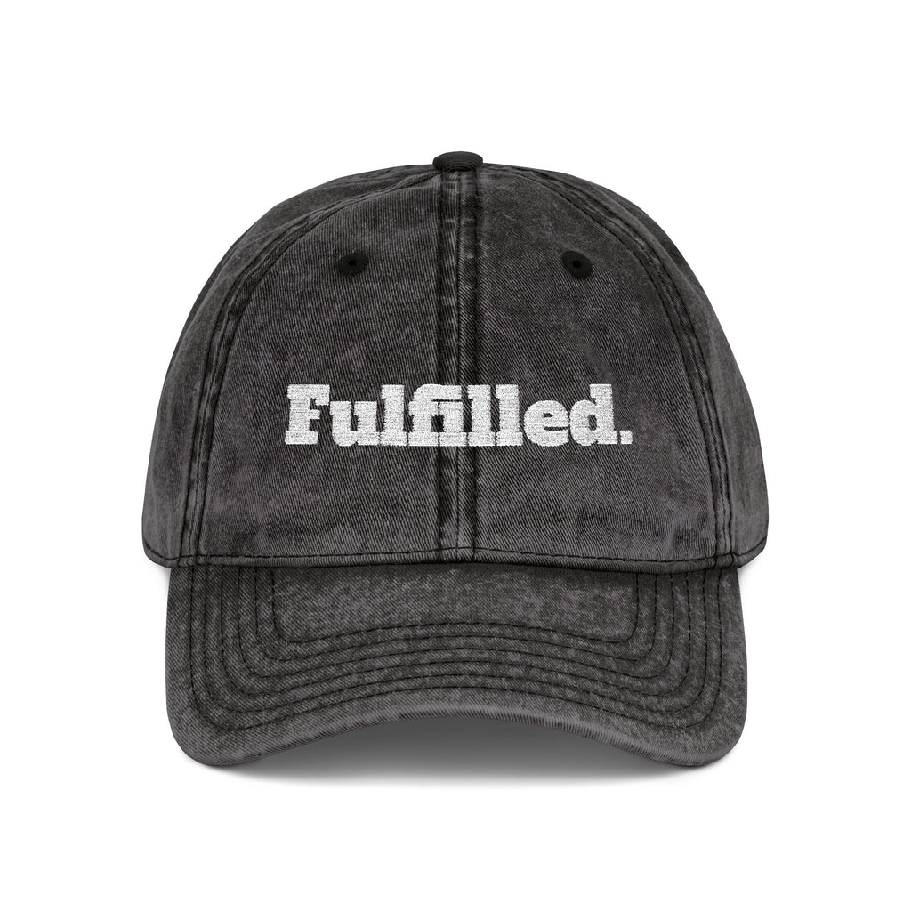Fulfilled Embroidered Vintage Cap - Distressed Red Dad Hat