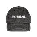 Fulfilled Embroidered Vintage Cap - Distressed Red Dad Hat
