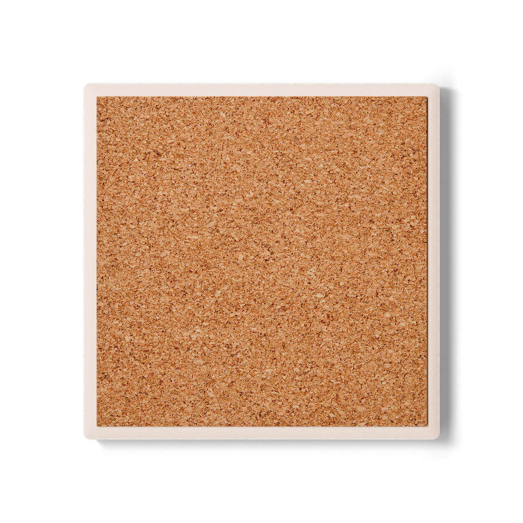Fulfilled. Ceramic Coaster — Minimal Motivational Drink Coaster for Home & Office